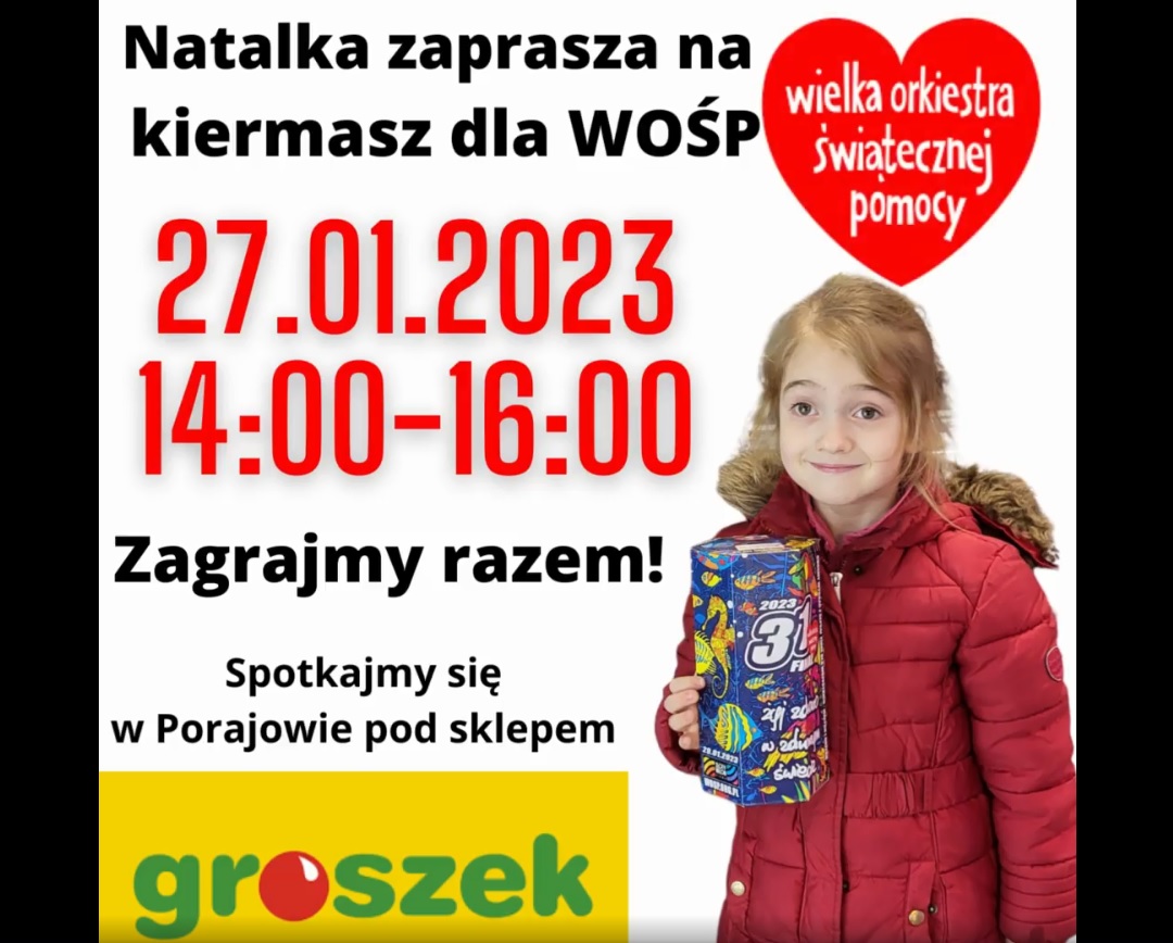 Read more about the article 5-letnia Natalia z Porajowa organizuje kiermasz dla WOŚP